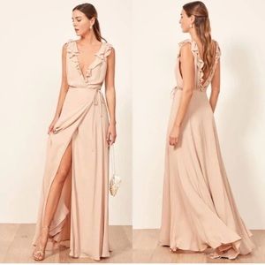 Reformation champagne peppermint dress size XL NWT